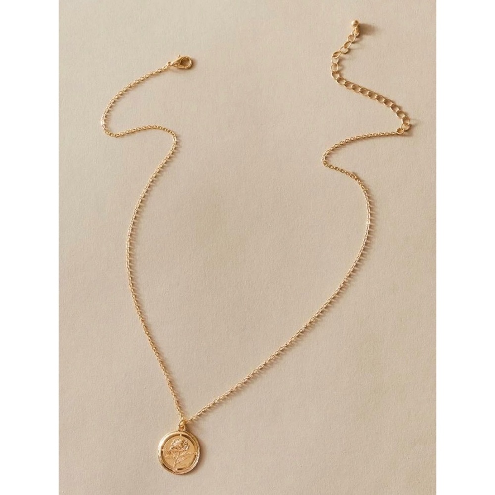 Rose Coin Necklace - Picture 2 of 2